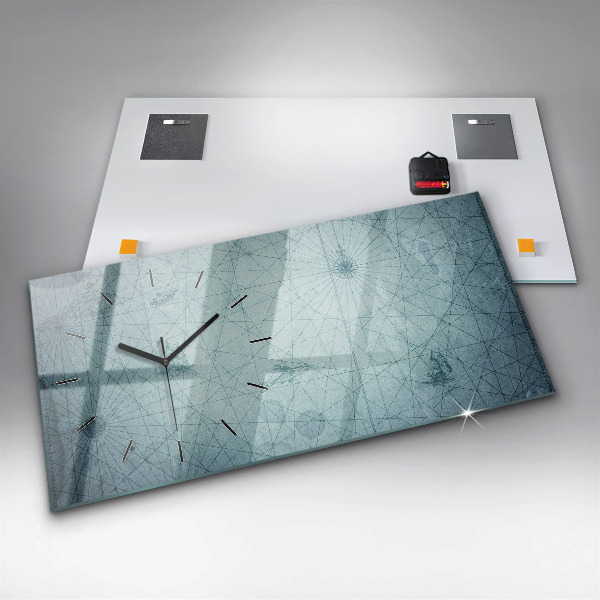 Horloge rectangulaire horizontale Carte vintage