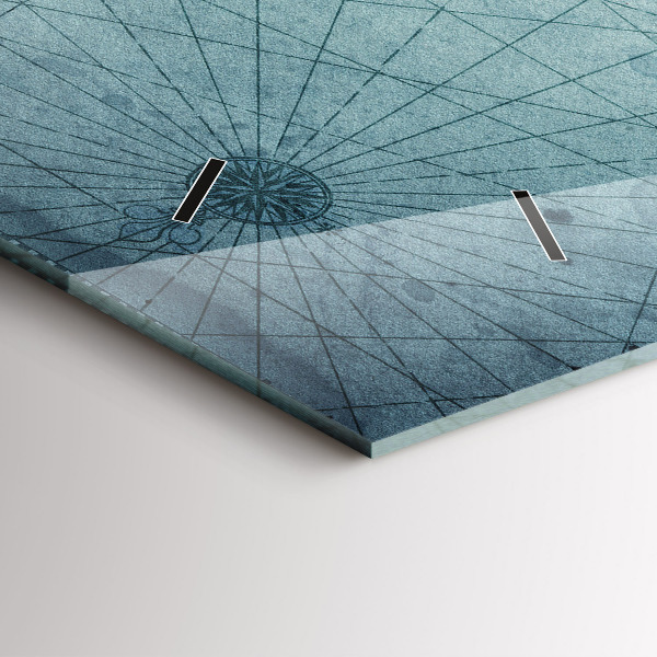 Horloge rectangulaire horizontale Carte vintage