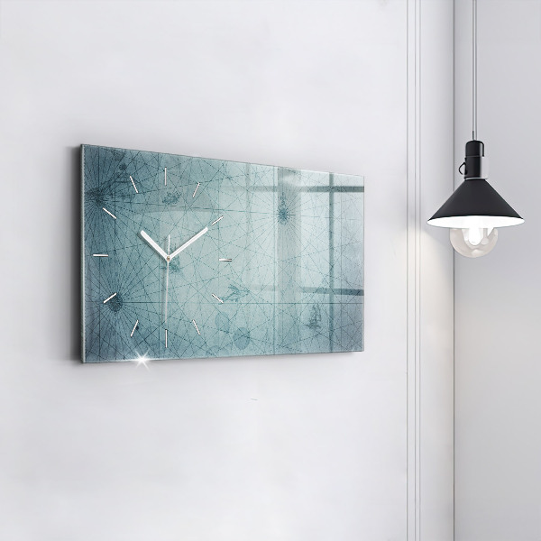 Horloge rectangulaire horizontale Carte vintage