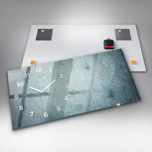 Horloge rectangulaire horizontale Carte vintage