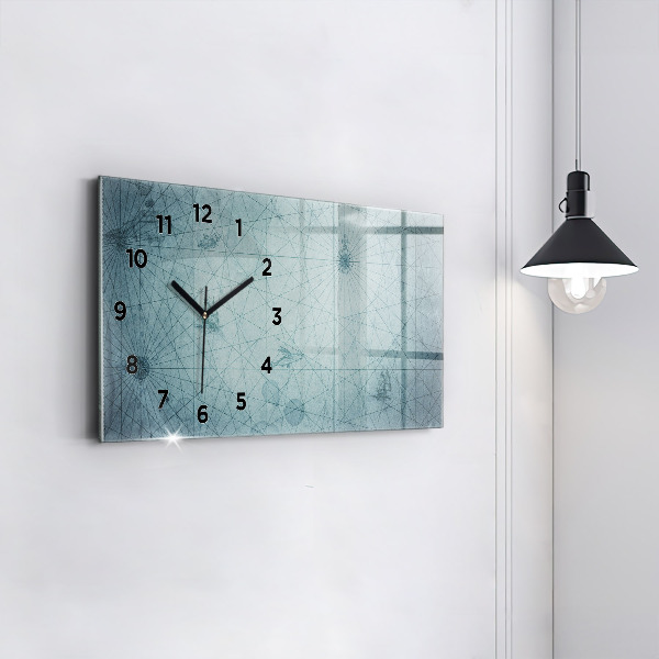 Horloge rectangulaire horizontale Carte vintage