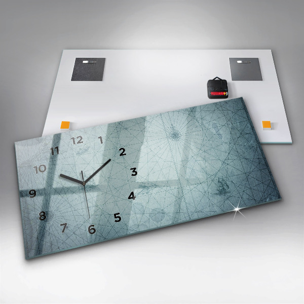 Horloge rectangulaire horizontale Carte vintage