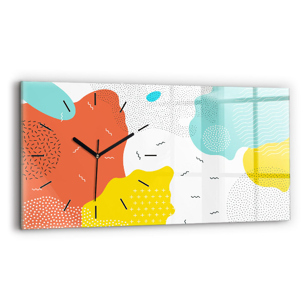 Horloge rectangulaire horizontale Abstraction POP