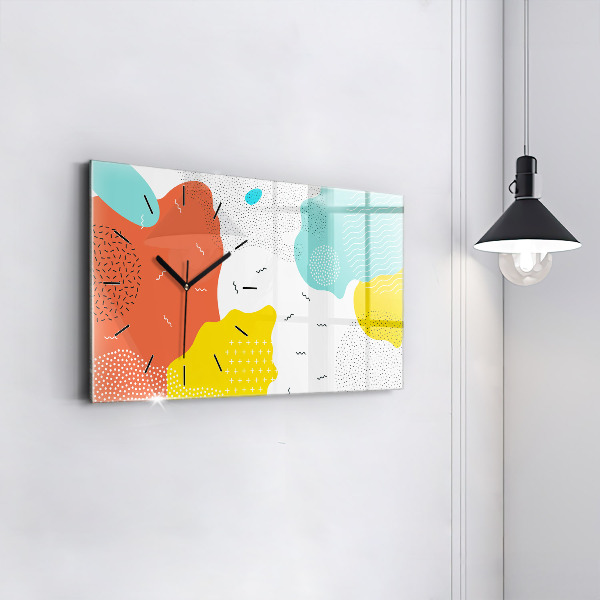 Horloge rectangulaire horizontale Abstraction POP