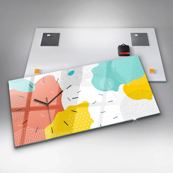 Horloge rectangulaire horizontale Abstraction POP