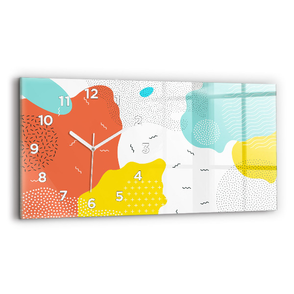 Horloge rectangulaire horizontale Abstraction POP