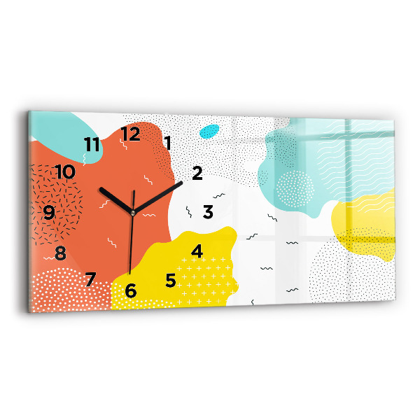 Horloge rectangulaire horizontale Abstraction POP