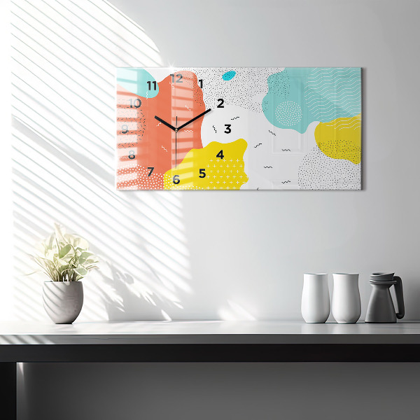 Horloge rectangulaire horizontale Abstraction POP