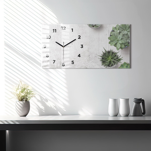 Horloge rectangulaire horizontale Plantes ornementales