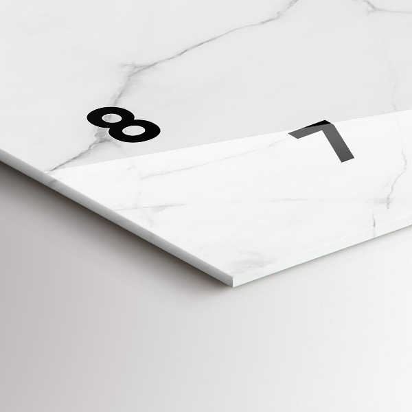 Horloge rectangulaire horizontale Marbre décoratif