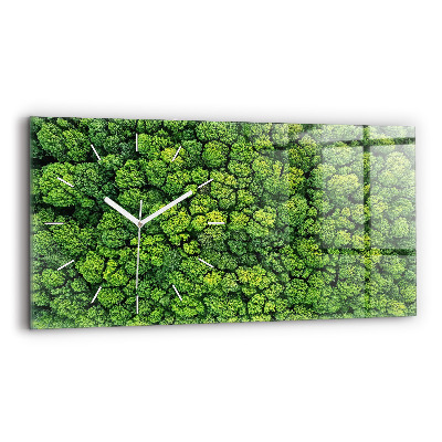 Horloge rectangulaire horizontale 'La forêt vue à vol d''oiseau'