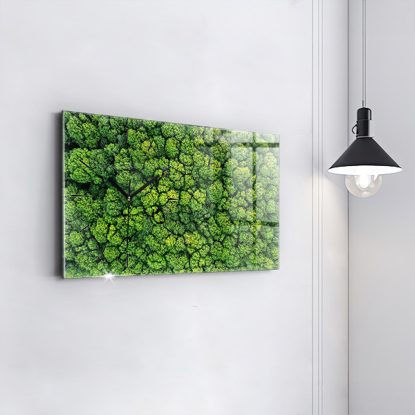 Horloge rectangulaire horizontale 'La forêt vue à vol d''oiseau'