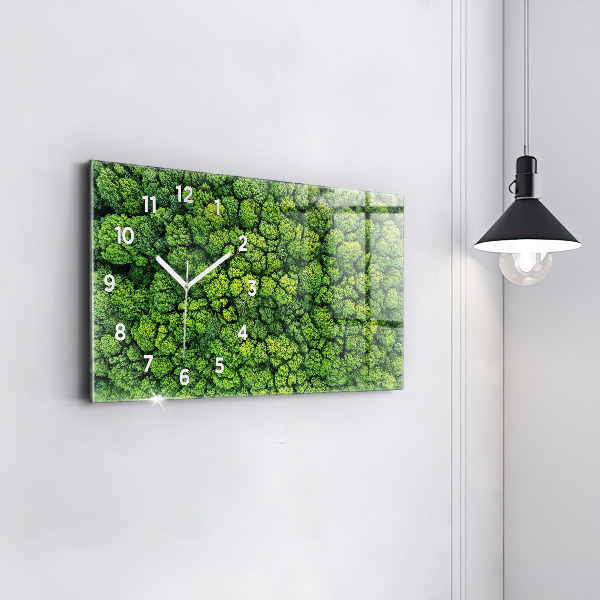 Horloge rectangulaire horizontale 'La forêt vue à vol d''oiseau'