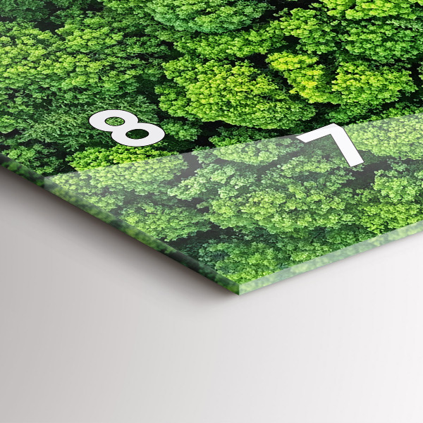 Horloge rectangulaire horizontale 'La forêt vue à vol d''oiseau'