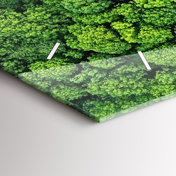 Horloge rectangulaire horizontale 'La forêt vue à vol d''oiseau'