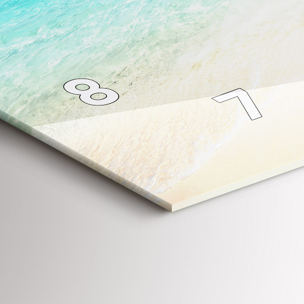 Horloge rectangulaire horizontale Île tropicale