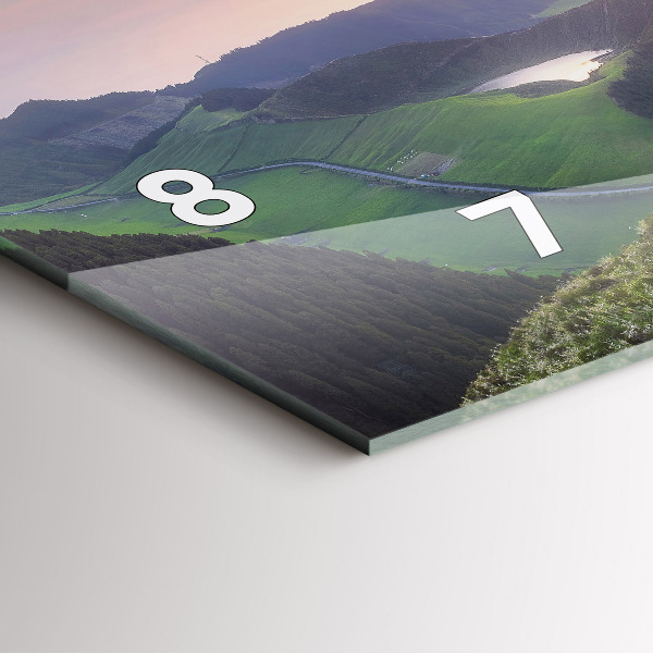 Horloge rectangulaire horizontale Paysage de montagne