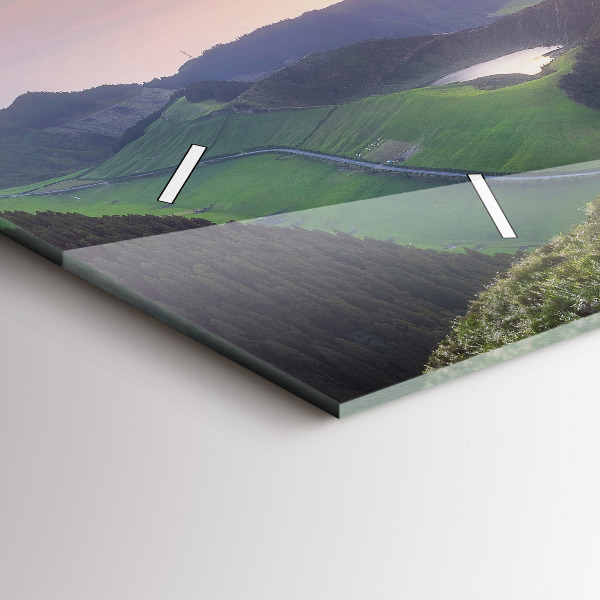 Horloge rectangulaire horizontale Paysage de montagne