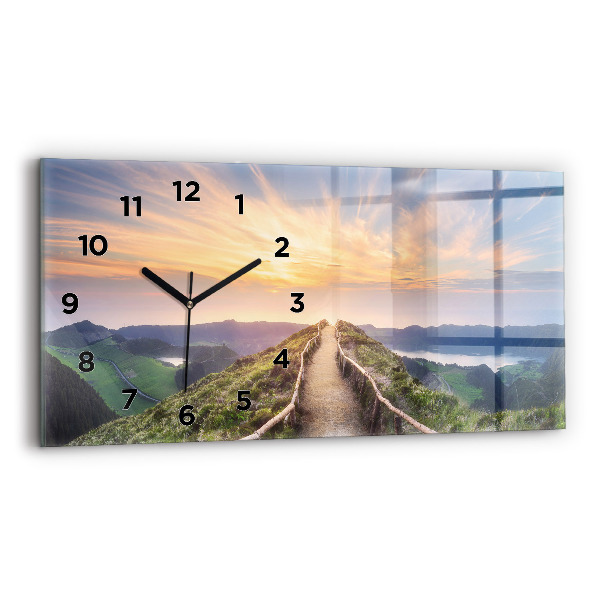 Horloge rectangulaire horizontale Paysage de montagne