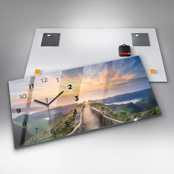 Horloge rectangulaire horizontale Paysage de montagne