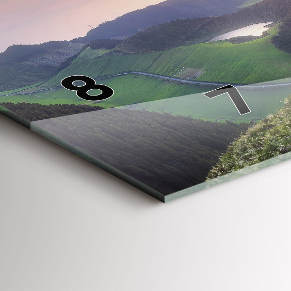 Horloge rectangulaire horizontale Paysage de montagne