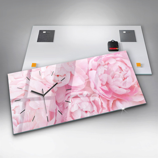 Horloge rectangulaire horizontale Fleurs en fleurs