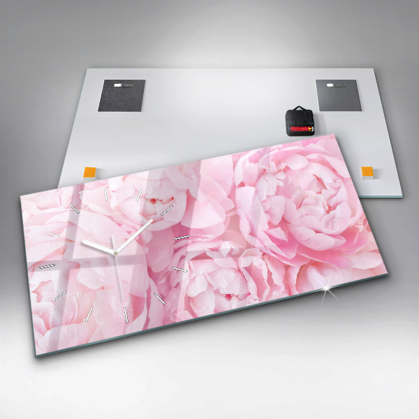Horloge rectangulaire horizontale Fleurs en fleurs