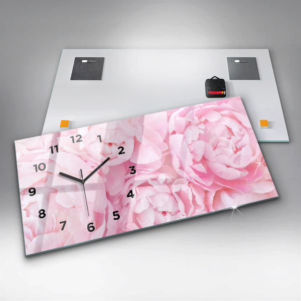 Horloge rectangulaire horizontale Fleurs en fleurs