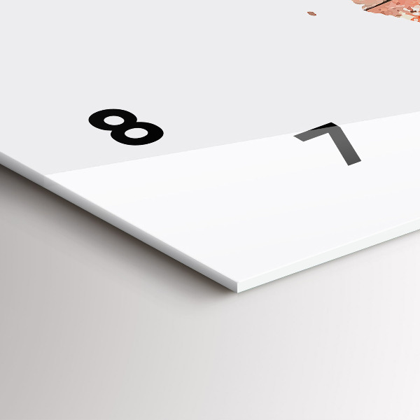 Horloge rectangulaire horizontale Vieille carte en briques