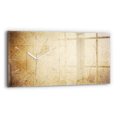 Horloge rectangulaire horizontale Carte du vieux monde