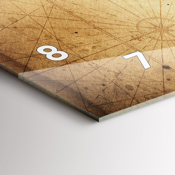 Horloge rectangulaire horizontale Carte du vieux monde