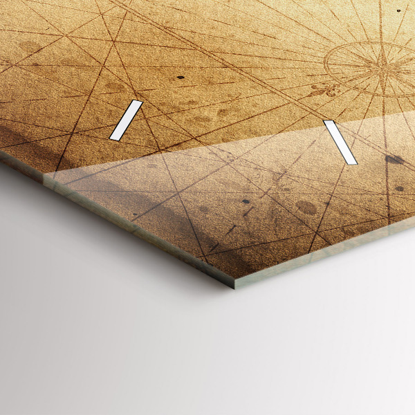 Horloge rectangulaire horizontale Carte du vieux monde