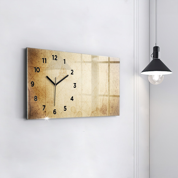 Horloge rectangulaire horizontale Carte du vieux monde