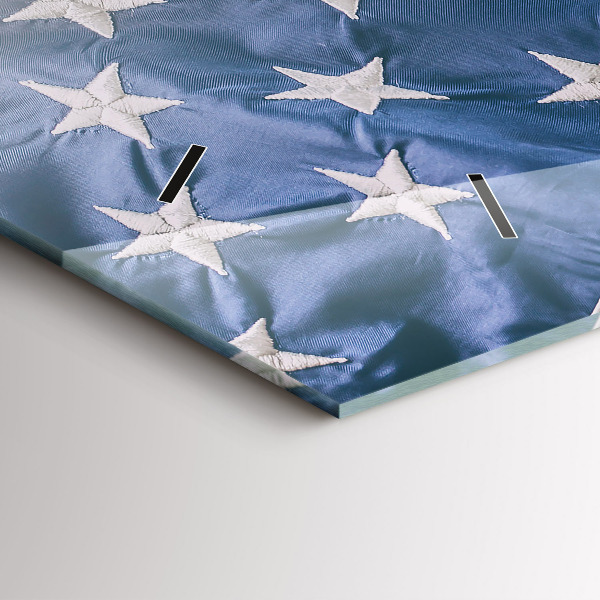 Horloge rectangulaire horizontale drapeau américain