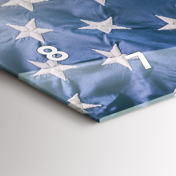 Horloge rectangulaire horizontale drapeau américain