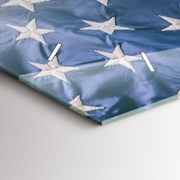 Horloge rectangulaire horizontale drapeau américain