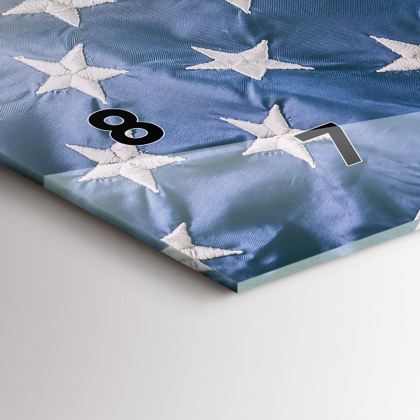 Horloge rectangulaire horizontale drapeau américain