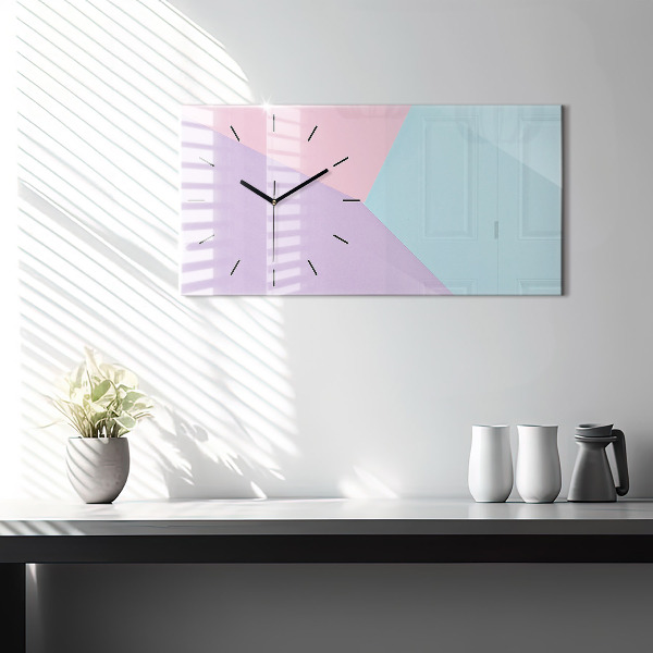 Horloge rectangulaire horizontale Motif pastel
