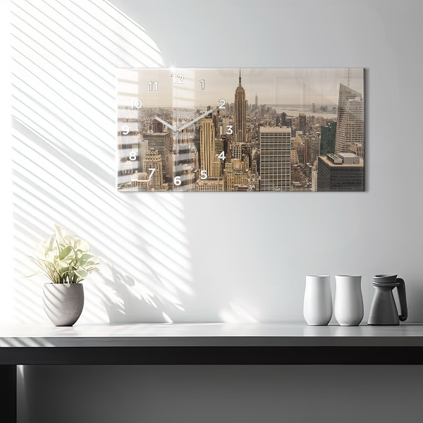 Horloge rectangulaire horizontale Paysage urbain