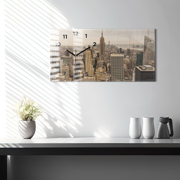 Horloge rectangulaire horizontale Paysage urbain