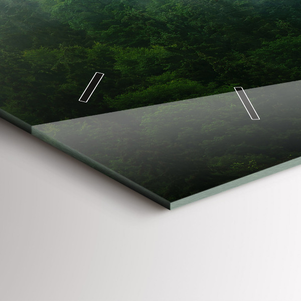 Horloge rectangulaire horizontale Forêt brumeuse