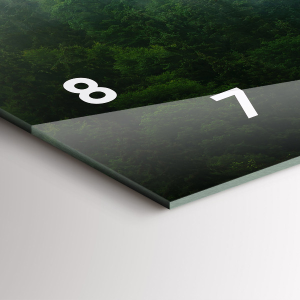 Horloge rectangulaire horizontale Forêt brumeuse