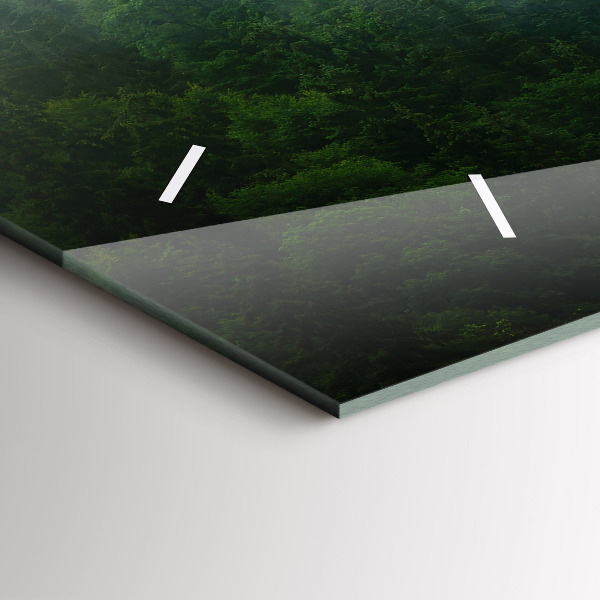 Horloge rectangulaire horizontale Forêt brumeuse