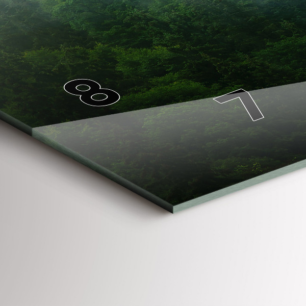 Horloge rectangulaire horizontale Forêt brumeuse