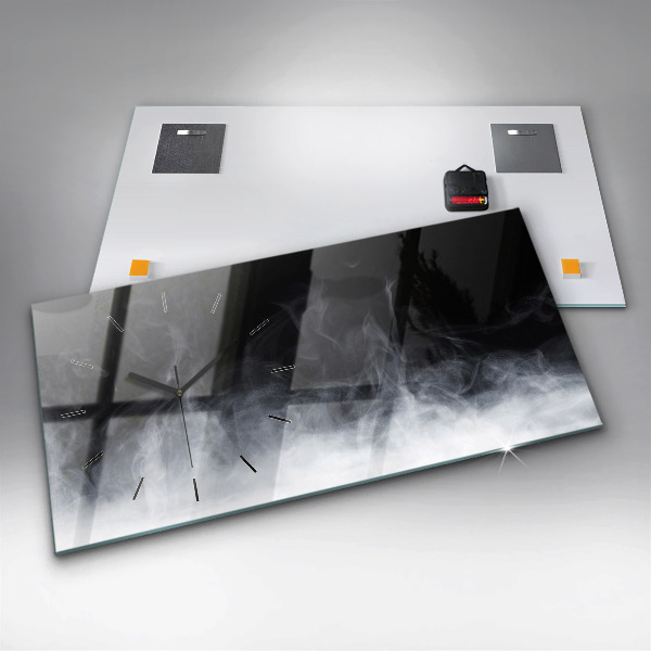 Horloge rectangulaire horizontale Fumée