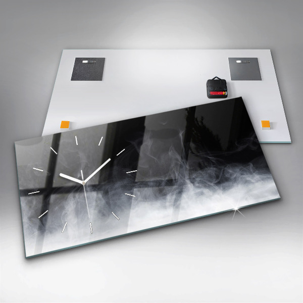 Horloge rectangulaire horizontale Fumée