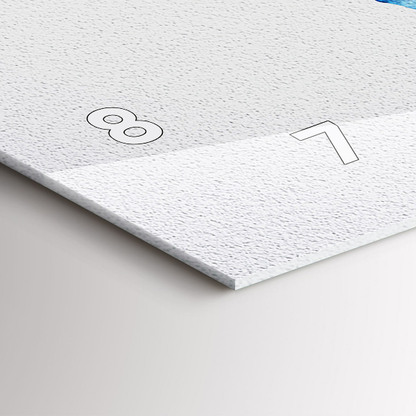 Horloge rectangulaire horizontale 'Carte du monde à l''aquarelle'