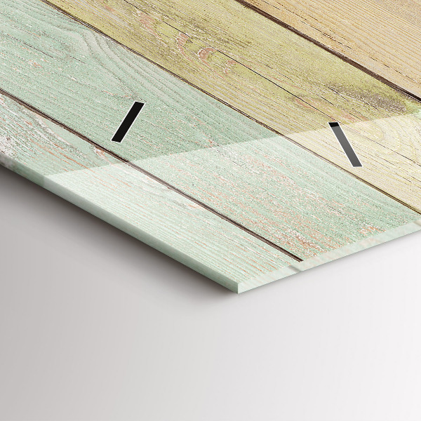 Horloge rectangulaire horizontale Des planches colorées