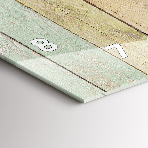 Horloge rectangulaire horizontale Des planches colorées