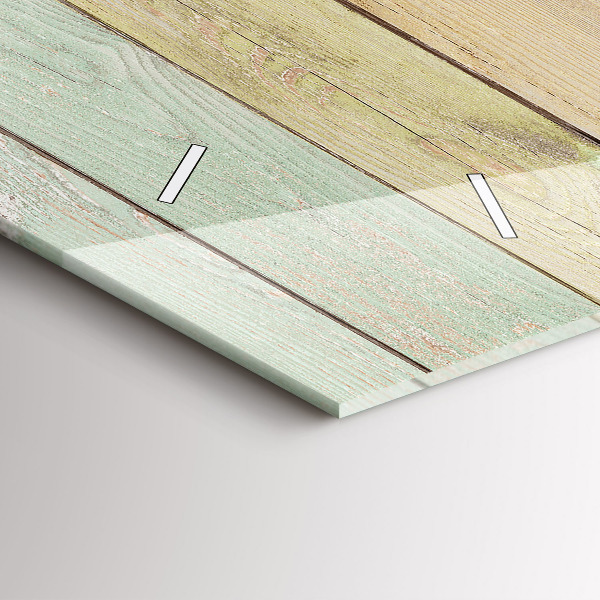 Horloge rectangulaire horizontale Des planches colorées